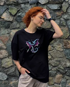 Прикольные футболки: Цветной Дракон